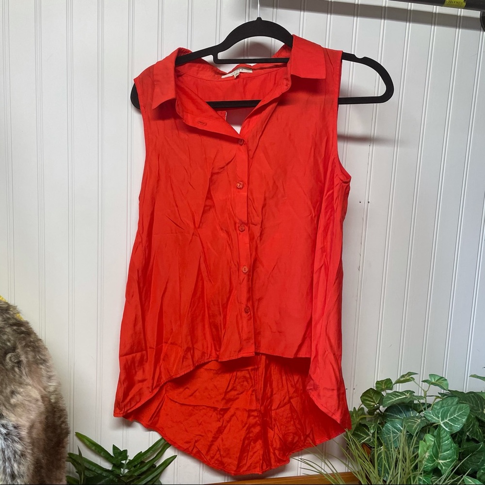 Entro High Low Orange back Studded Tank Size Large